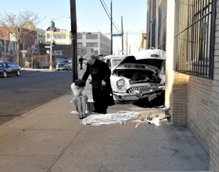 Illustration for article titled 9 Photos of Grisly Vintage Crime Scenes on Today's NYC Streets